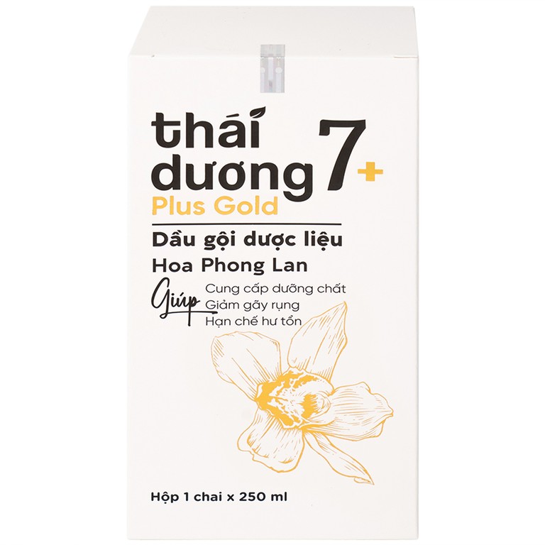 Dầu gội dược liệu Thái Dương 7 Plus Gold Hoa Phong Lan giảm ngứa, rụng tóc (250ml)