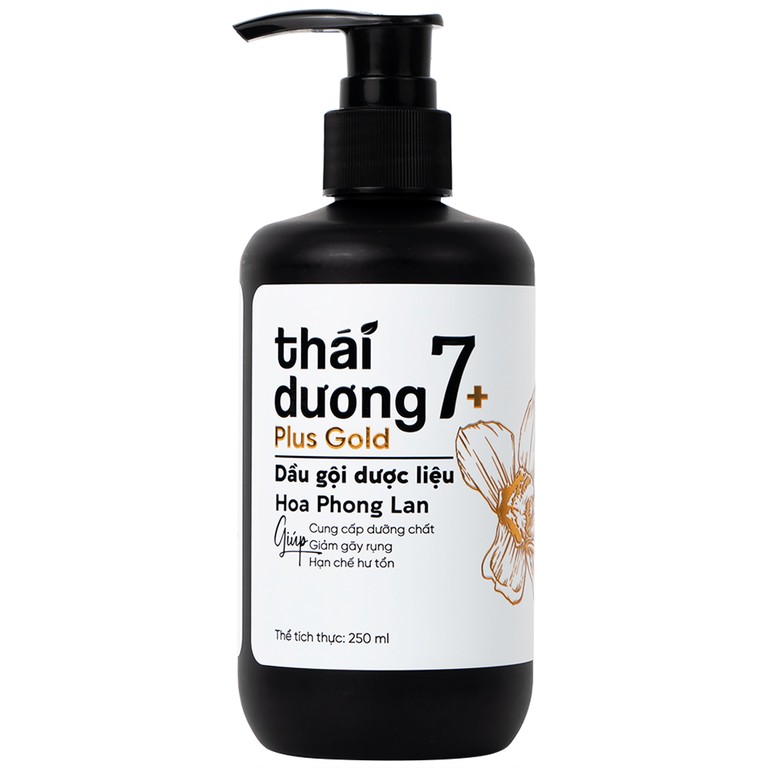 Dầu gội dược liệu Thái Dương 7 Plus Gold Hoa Phong Lan giảm ngứa, rụng tóc (250ml)