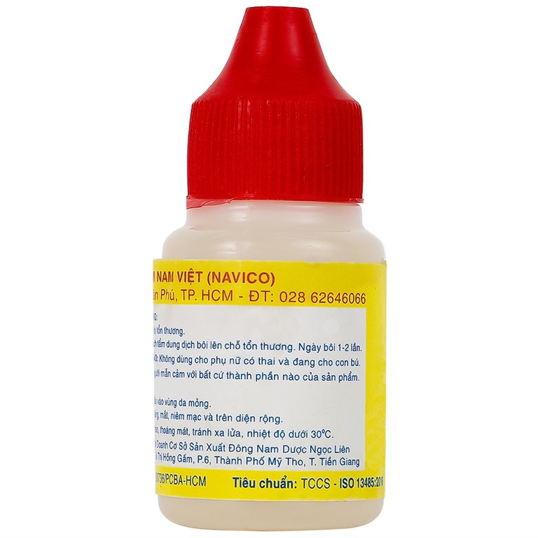 Dung dịch bôi da Mycophar 12ml Nam Việt dùng cho nấm da, lác, lang ben