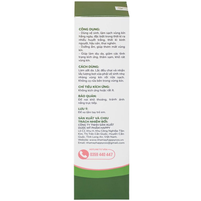 Dung dịch vệ sinh phụ nữ dạng bọt Natural Feminine làm sạch, không gây khô rát kích ứng (160ml)