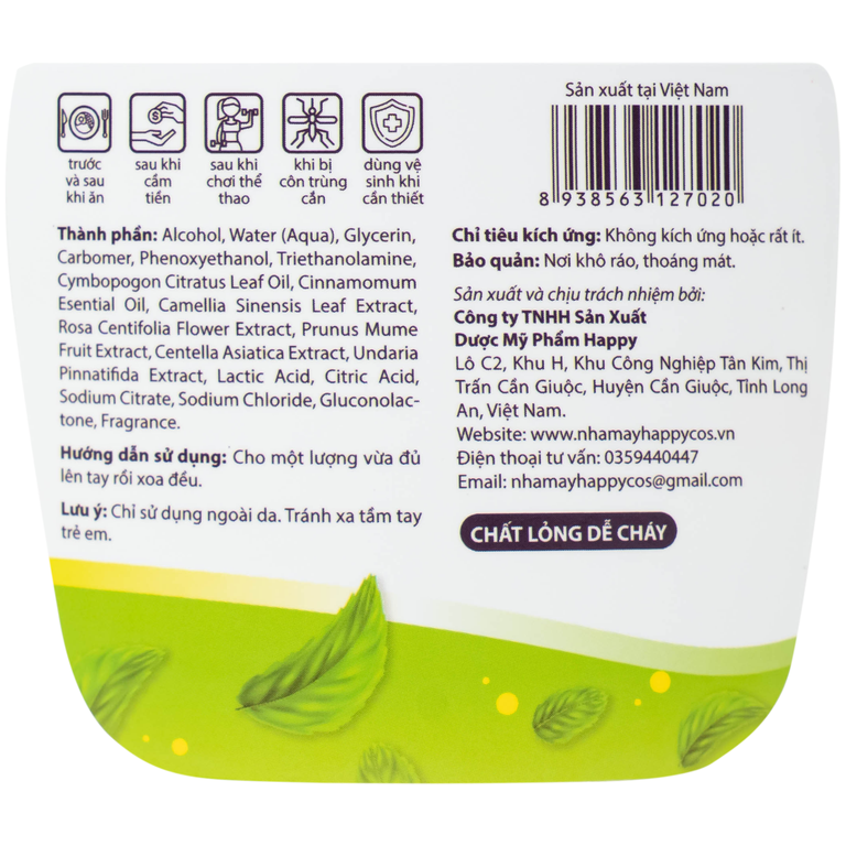 Gel rửa tay khô Natural Hand Sanitizer sát khuẩn, làm sạch tay (250ml)