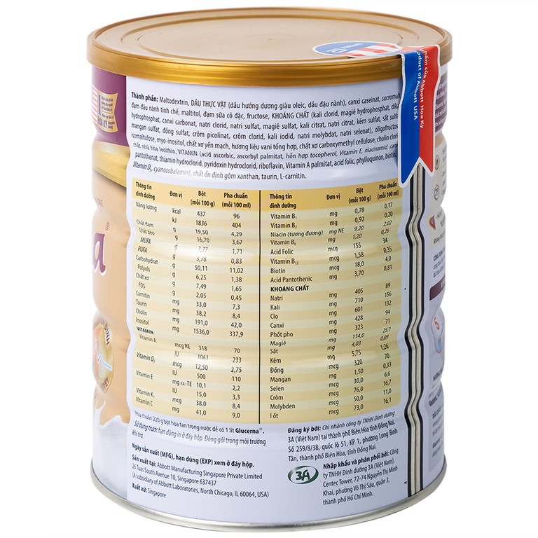 Sữa bột Glucerna Abbott bổ sung dinh dưỡng đặc biệt cho người đái tháo đường (800g)