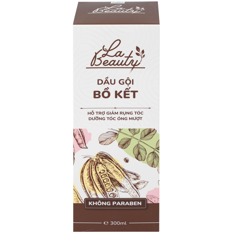Dầu gội Bồ Kết cô đặc La Beauty giảm gãy rụng, dưỡng tóc óng mượt (300ml)