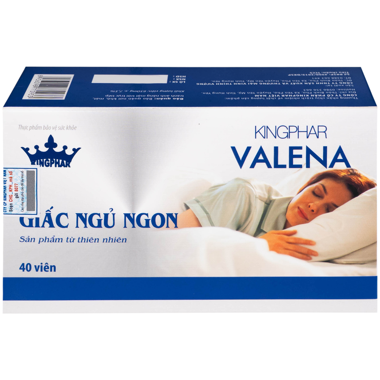 Viên uống Valena Kingphar giúp an thần, hỗ trợ dễ ngủ (4 vỉ x 10 viên)