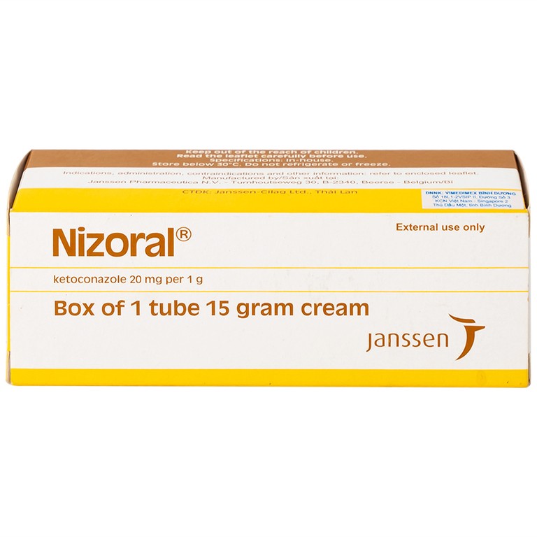 Kem Nizoral Jassen 20mg/g điều trị nhiễm nấm ngoài da (15g) 