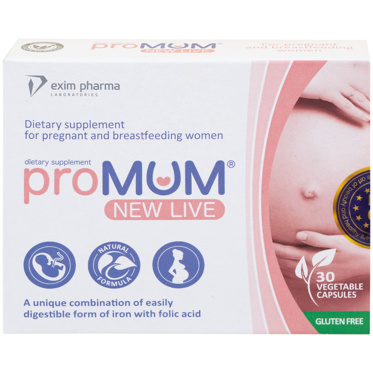 Viên uống proMUM New Live bổ sung các chất dinh dưỡng cho phụ nữ mang thai và cho con bú (2 vỉ x 15 viên)