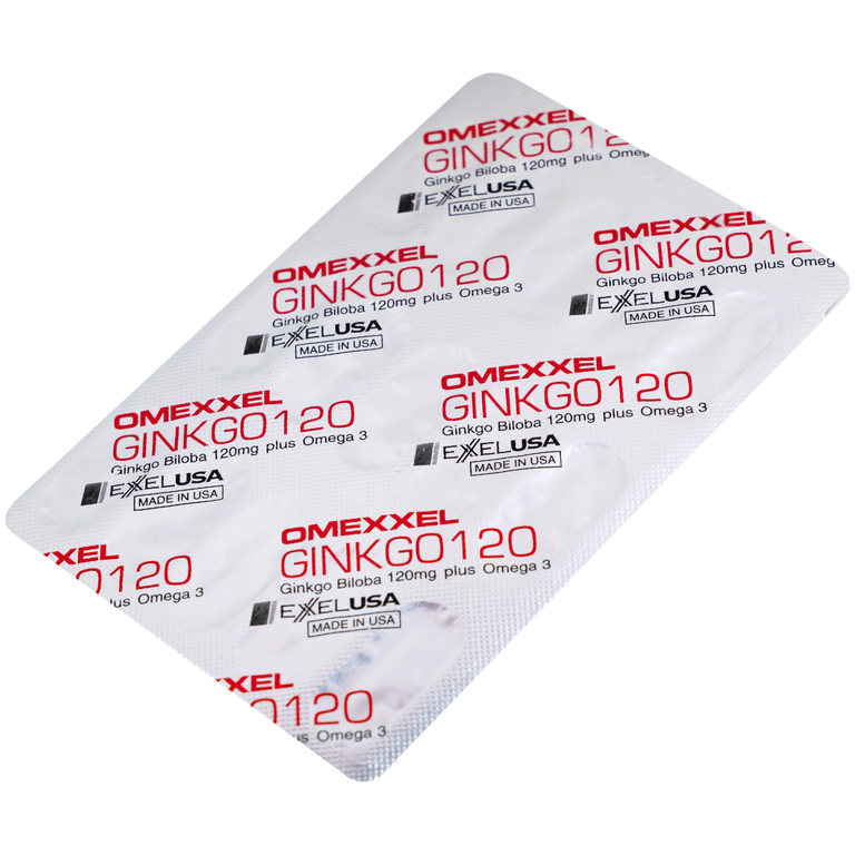 Viên uống Omexxel Ginkgo 120 tăng cường tuần hoàn máu não, tốt cho tim mạch (2 vỉ x 15 viên)