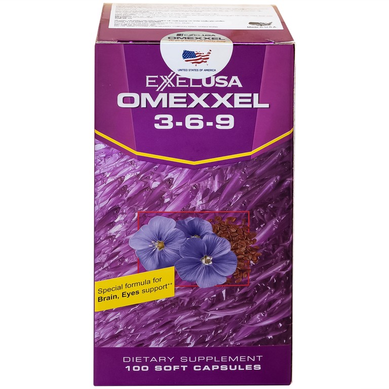 Viên uống Omexxel 3-6-9 tốt cho trí não, giúp bổ mắt (100 viên)