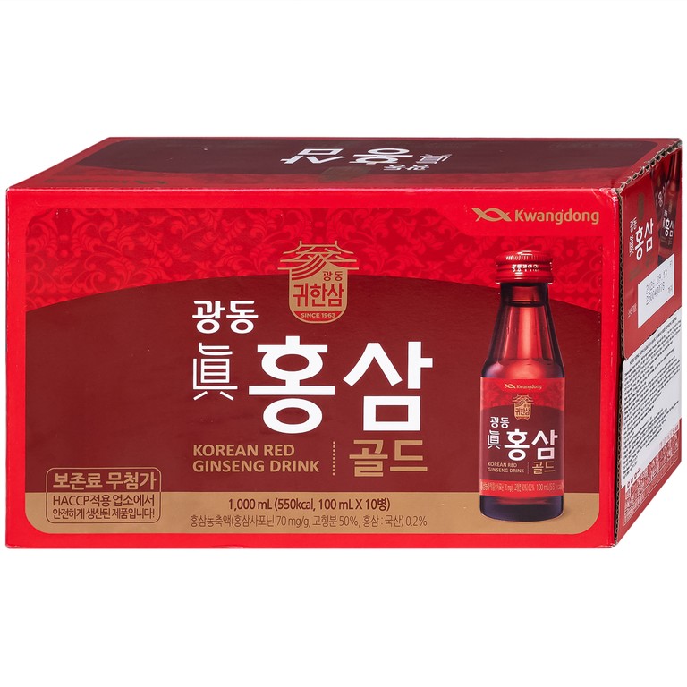 Nước Uống Hồng Sâm Kwangdong (10 chai x 100ml)