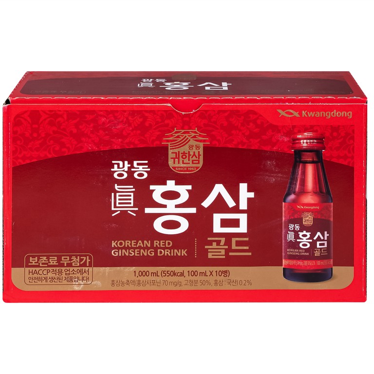Nước Uống Hồng Sâm Kwangdong (10 chai x 100ml)
