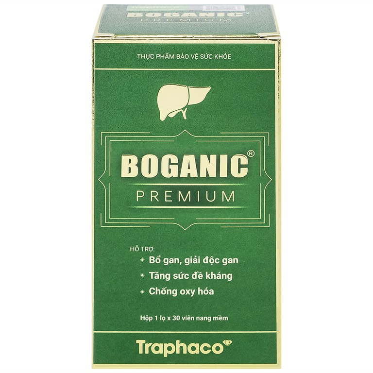 Viên uống Boganic Premium Traphaco hỗ trợ bảo vệ và tăng cường chức năng gan (30 viên)