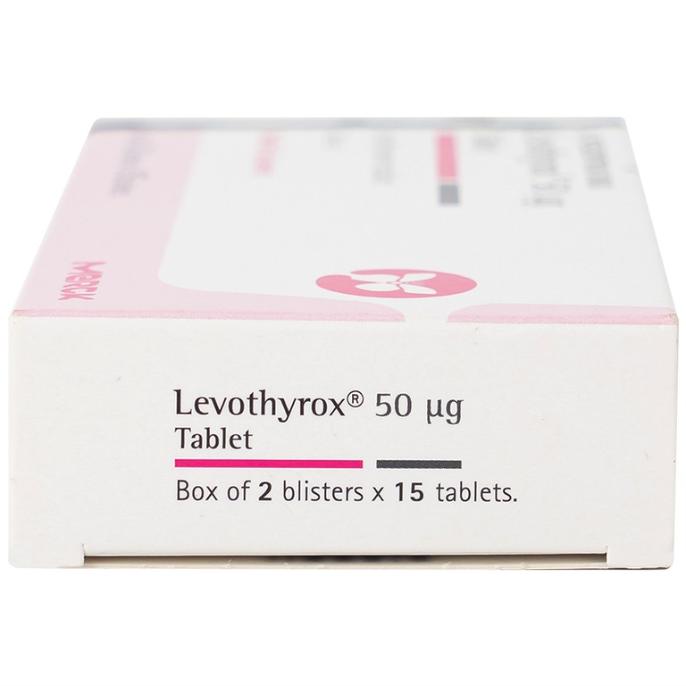 Thuốc Levothyrox 50µg Merck điều trị bướu giáp, suy giáp, ung thư giáp (2 vỉ x 15 viên)