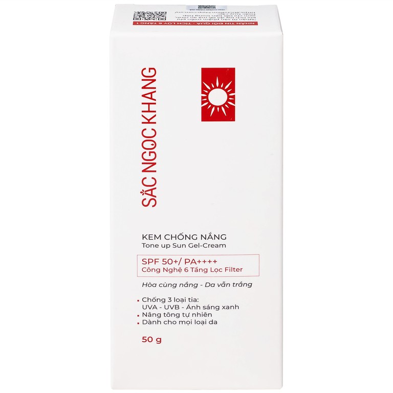 Kem chống nắng nâng tông nhẹ Sắc Ngọc Khang SPF 50+ PA++++ (50g)