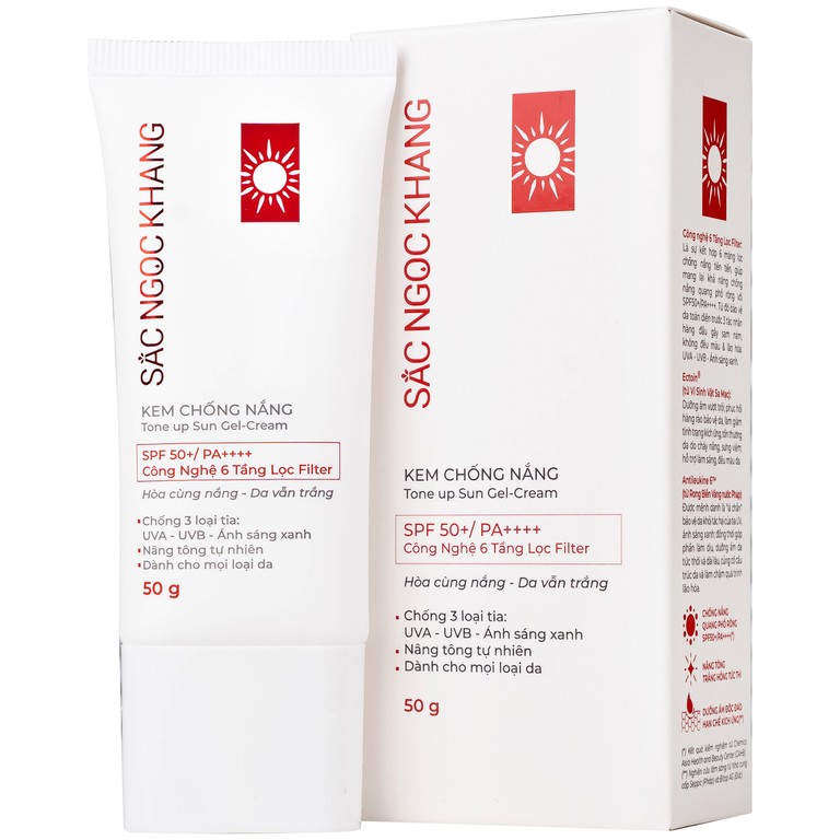 Kem chống nắng nâng tông nhẹ Sắc Ngọc Khang SPF 50+ PA++++ (50g)