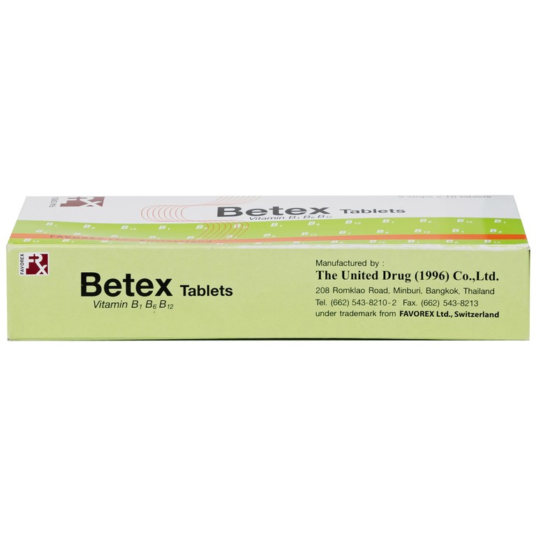 Thuốc Betex Favorex bổ sung vitamin B1, B6, B12 (5 vỉ x 10 viên)