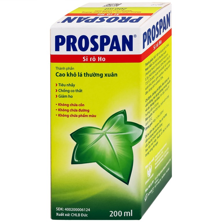 Thuốc Prospan Engelhard điều trị triệu chứng trong các bệnh lý viêm phế quản mạn tính 200ml