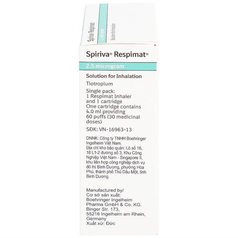 Bình xịt Spiriva Respimat Boehringer điều trị viêm phế quản mạn (30 liều)