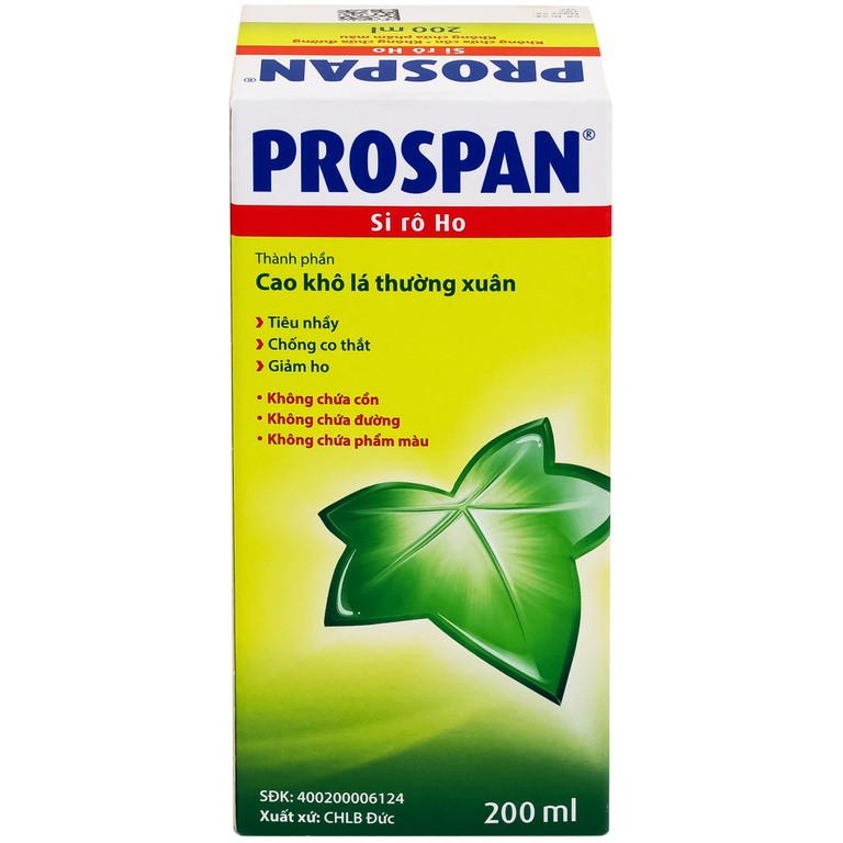 Thuốc Prospan Engelhard điều trị triệu chứng trong các bệnh lý viêm phế quản mạn tính 200ml