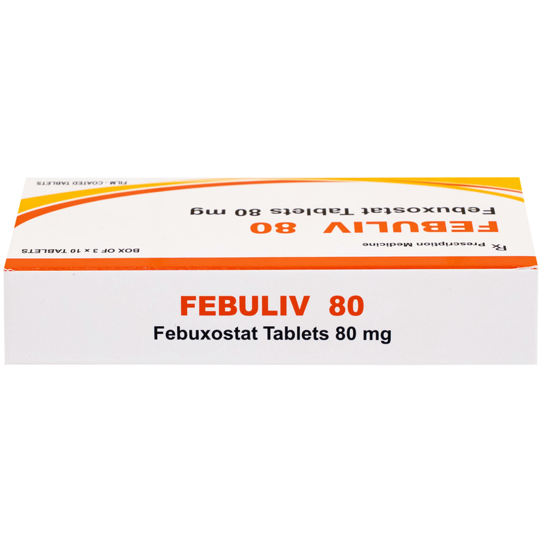 Thuốc Febuliv 80mg RV điều trị tăng acid uric huyết mạn tính (3 vỉ x 10 viên)