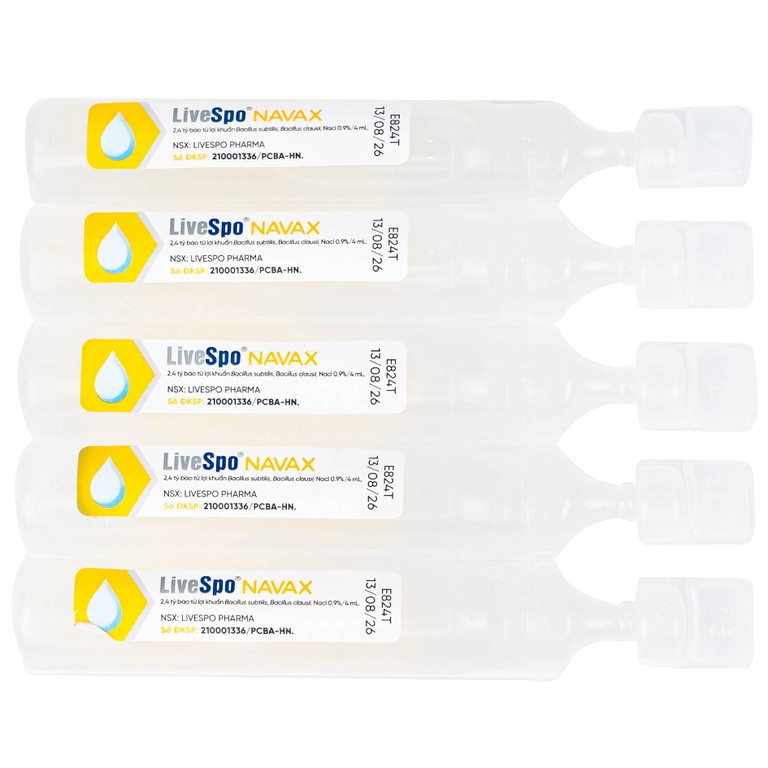 Dung dịch vệ sinh tai, mũi, họng LiveSpo Navax 4ml giảm nguy cơ viêm đường hô hấp (10 ống)