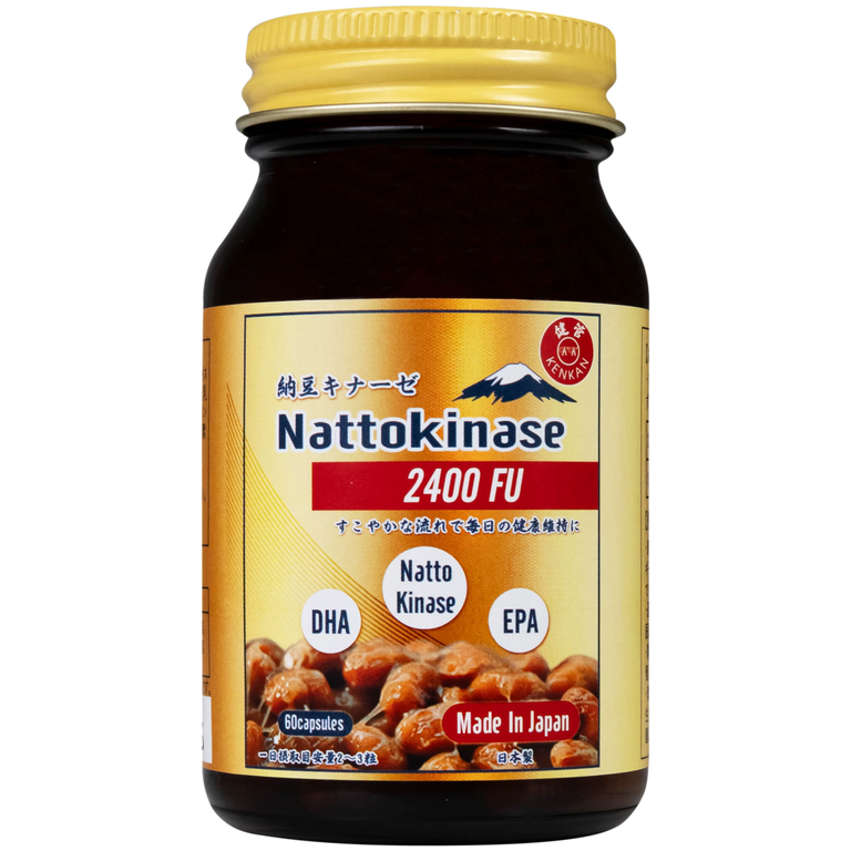 Viên uống KenKan Nattokinase 2400FU giảm nguy cơ hình thành huyết khối, tăng cường lưu thông máu (60 viên)