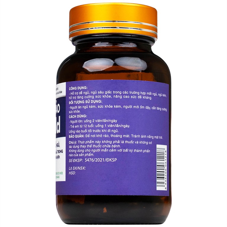 Viên uống Trùng Thảo Gold Thành Công hỗ trợ dễ ngủ, ngủ sâu giấc (30 viên)