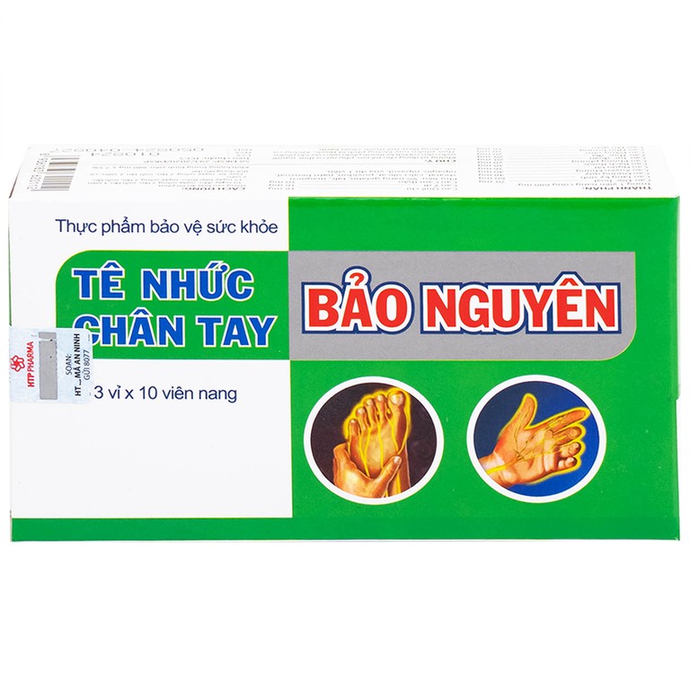 Viên uống Tê Nhức Chân Tay Bảo Nguyên tăng cường lưu thông khí huyết (3 vỉ x 10 viên)