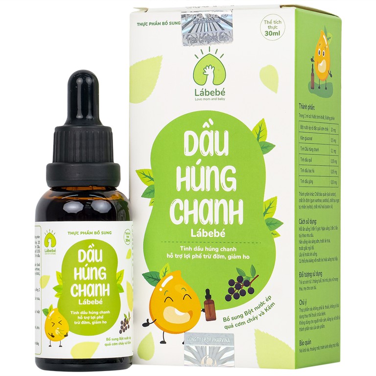 Dầu Húng Chanh Hỗ Trợ Lợi Phế Trừ Đờm Giảm Ho Labebé (30ml)