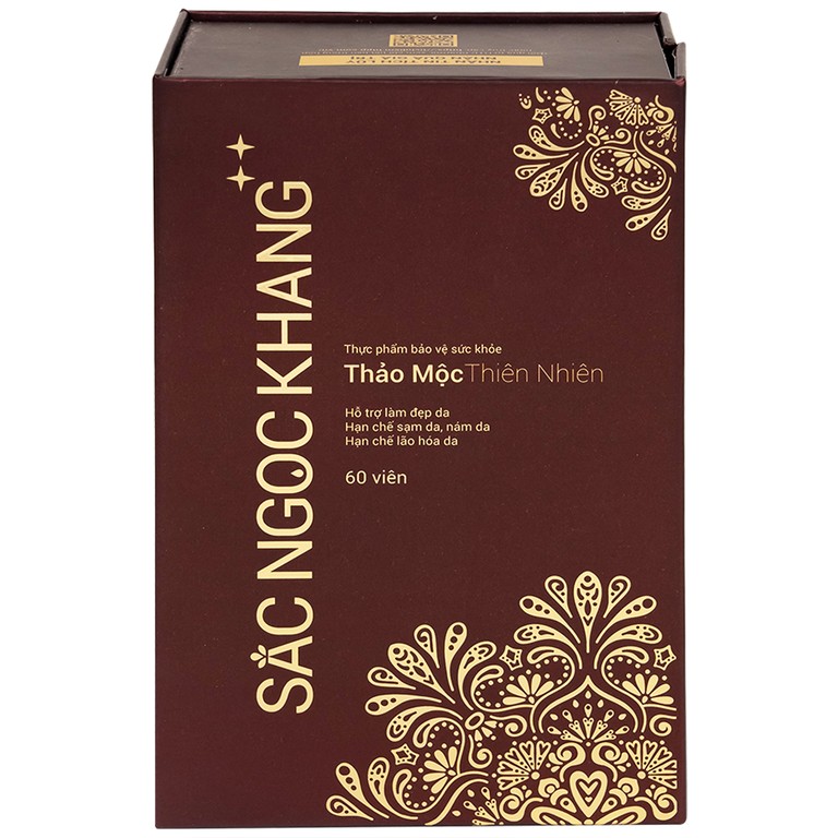 Thực phẩm bảo vệ sức khỏe Sắc Ngọc Khang++ hỗ trợ làm đẹp da, hạn chế sạm da, nám da (60 viên)