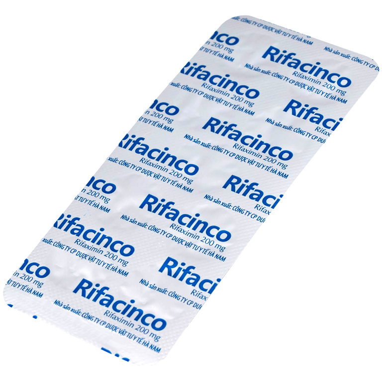 Thuốc Rifacinco 200mg Hà Nam điều trị tiêu chảy du lịch do E. coli không xâm nhập (3 vỉ x 9 viên)