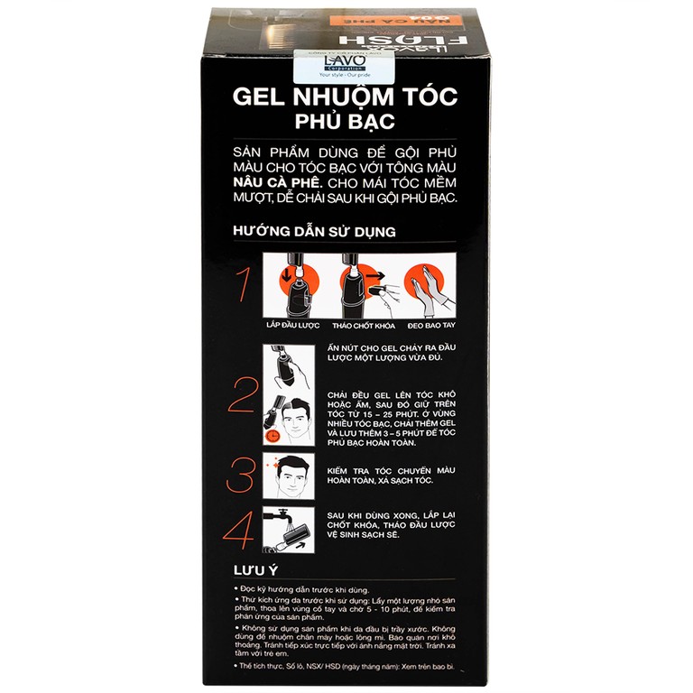 Gội phủ bạc Flash Lavox màu nâu cà phê G04 (150ml)