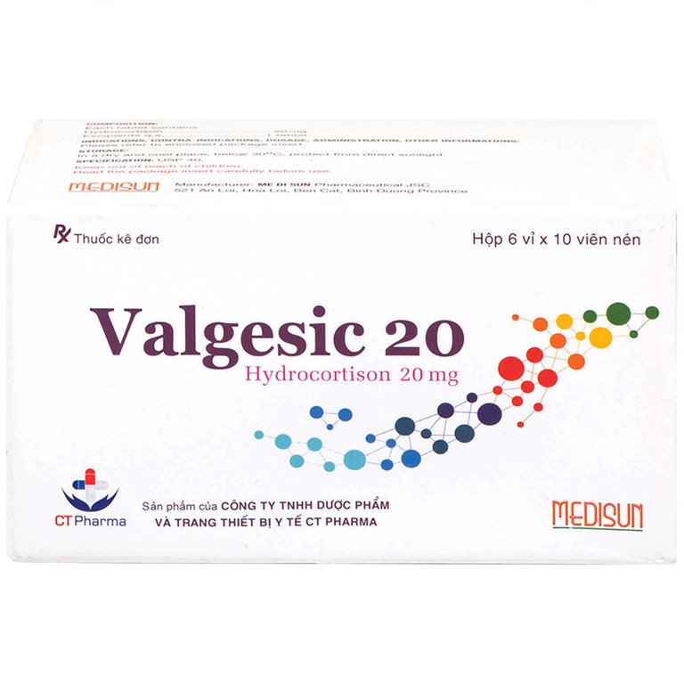 Valgesic 20mg Medisun liệu pháp thay thế tăng sản lượng thận ở trẻ (6 vỉ x 10 viên)
