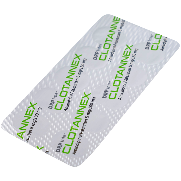 Thuốc Clotannex 5/160mg DRP Inter điều trị tăng huyết áp vô căn (3 vỉ x 10 viên)