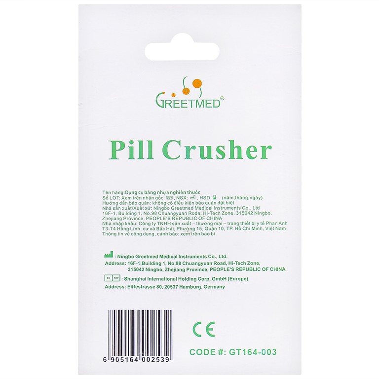 Dụng cụ nghiền thuốc Pill Crusher Greetmed giúp nghiền thuốc đơn giản, nhanh chóng (1 cái)