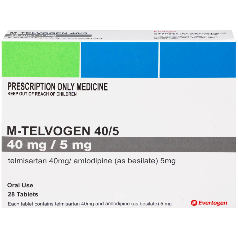 Thuốc M-Telvogen 40/5mg Evertogen điều trị tăng huyết áp (2 vỉ x 14 viên)