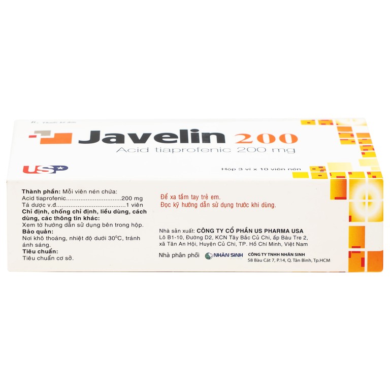 Thuốc Javelin 200mg USP điều trị các bệnh viêm khớp và đau cột sống (3 vỉ x 10 viên)
