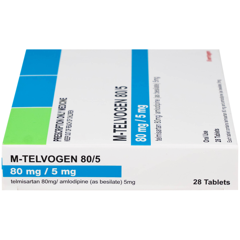 Thuốc M-Telvogen 80/5mg Evertogen điều trị tăng huyết áp đơn độc hoặc kết hợp với thuốc khác (2 vỉ x 14 viên)