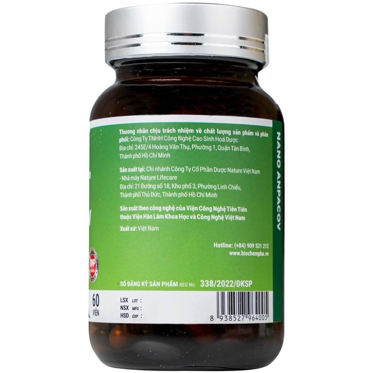 Viên uống giảm ho Nano Anpacov Biochempha (60 viên)