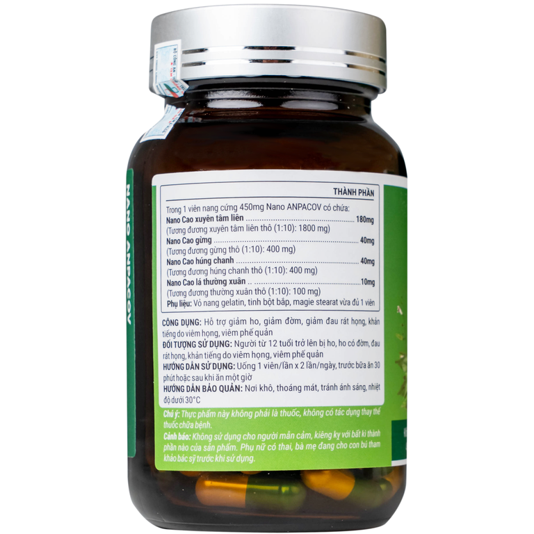 Viên uống giảm ho Nano Anpacov Biochempha (60 viên)