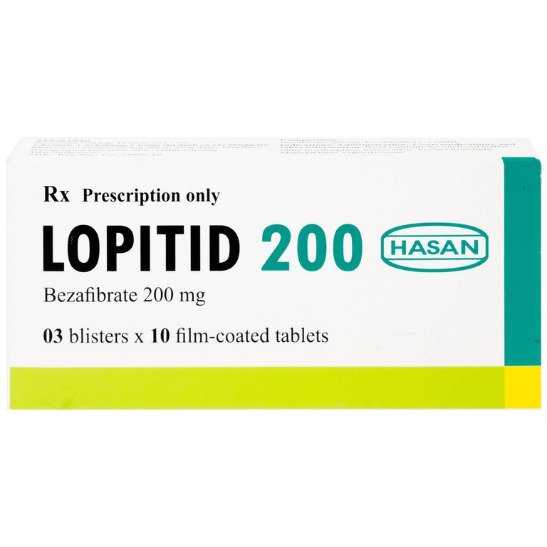 Thuốc Lopitid 200 Hasan điều trị tăng triglycerid máu nặng (3 vỉ x 10 viên)
