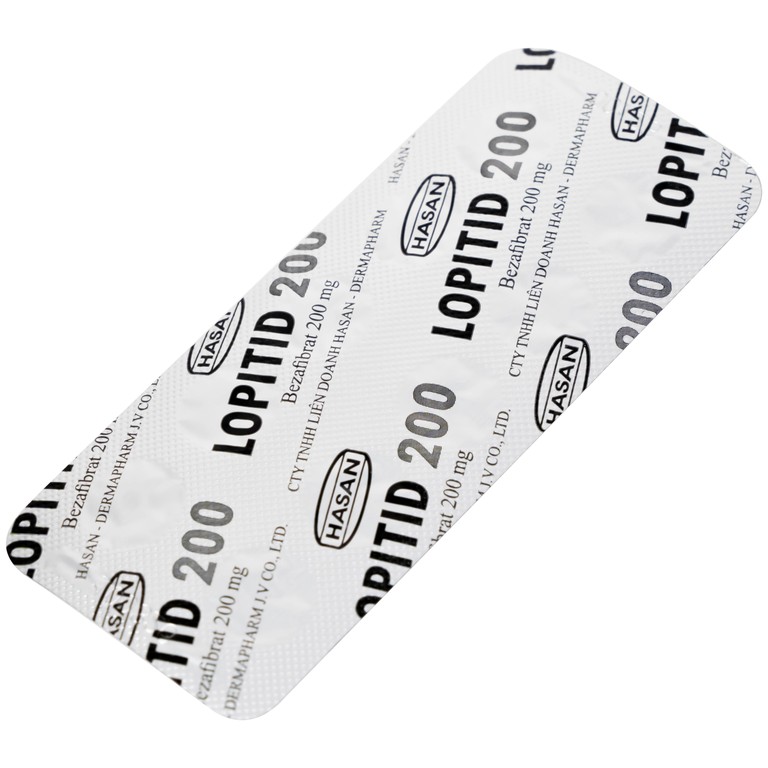 Thuốc Lopitid 200 Hasan điều trị tăng triglycerid máu nặng (3 vỉ x 10 viên)