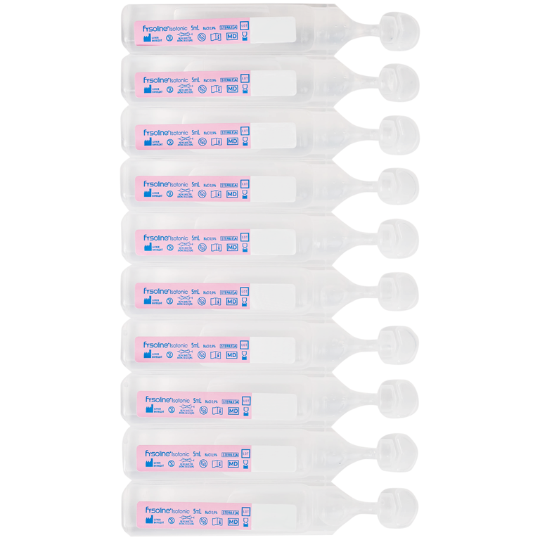 Dung dịch nước muối sinh lý không chất bảo quản Fysoline Gifrer làm sạch mắt, mũi (40 ống)