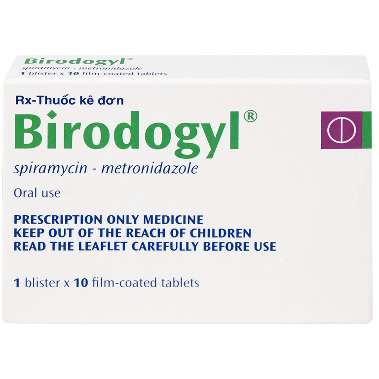 Thuốc Birodogyl 250mg Sanofi điều trị nhiễm trùng đường miệng cấp tính và mạn tính (1 vỉ x 10 viên)