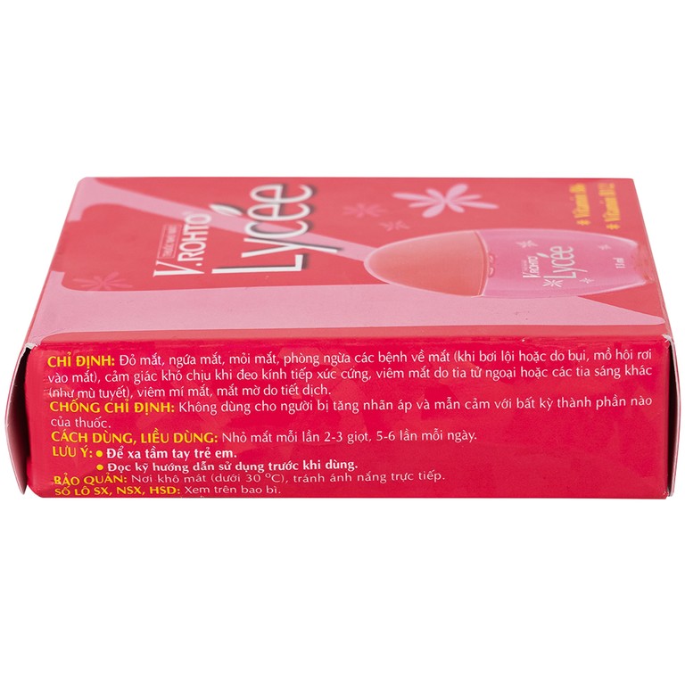 Thuốc nhỏ mắt V.Rohto Lycée 13ml điều trị đỏ mắt, ngứa mắt, mỏi mắt