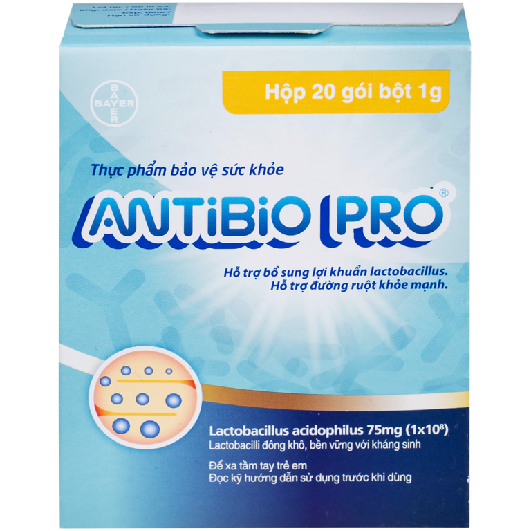 Thực phẩm bảo vệ sức khỏe Antibio Pro hỗ trợ bổ sung lợi khuẩn lactobacillus (20 gói x 1g)