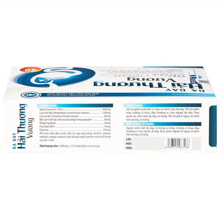 Viên uống Dạ Dày Hải Thượng Vương hỗ trợ giảm acid dịch vị, bảo vệ niêm mạc dạ dày (30 viên)