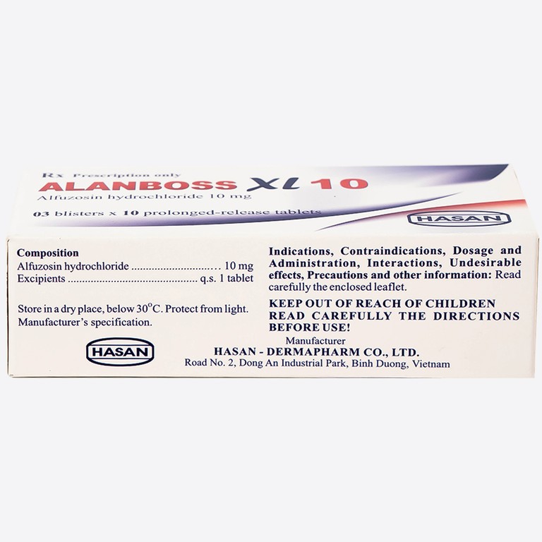 Thuốc AlanBoss XL 10 Hasan điều trị các triệu chứng của phì đại tuyến tiền liệt lành tính (3 vỉ x 10 viên)