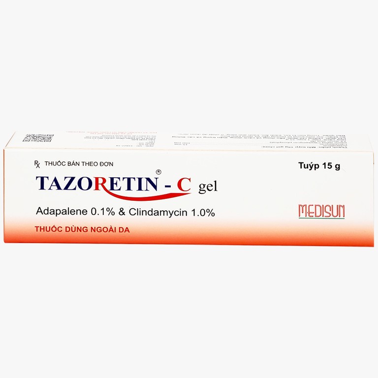 Thuốc bôi ngoài da Tazoretin - C Gel 15g Medisun điều trị tại chỗ mụn trứng cá