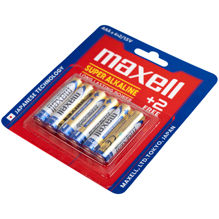 Pin kiềm Maxell Super Alkaline AAA LR3(GD) dùng cho các thiết bị điện tử thông dụng (4+2 viên)