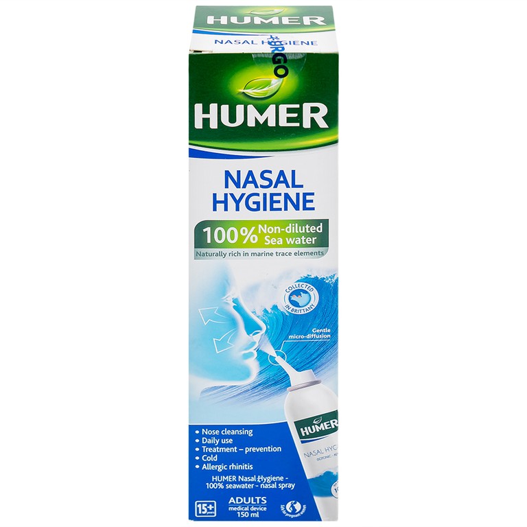 Dung dịch xịt mũi Humer 150 Nose Hygiene Urgo dùng để vệ sinh khoang mũi